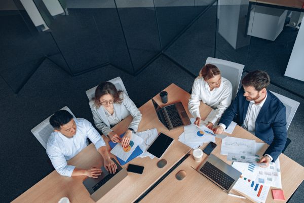 Marketing team having a meeting